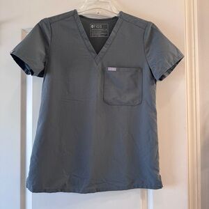 FIGS Scrub Top Womens XS Green Medical Uniform Technical Collection